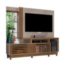 Ver imagem 3 de Estante Home Theater Ripado para TV até 60 Polegadas 2 Portas 178,5x200cm Frizz Plus Yescasa Bege Fendi/Naturale