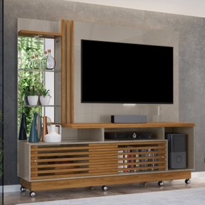 Estante Rack para TV até 60 Polegadas 2 Portas Rodízios Frizz Plus