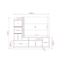 Estante para TV até 60 Polegadas 2 Portas Frizz Plus  - 8