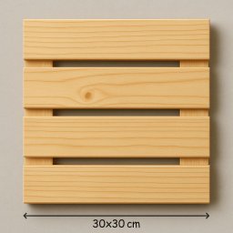 Kit 4 Peças de Deck Modular 30x30 Centímetros para Área Externa (cobre 0,36 M²) - Natural Único - 2
