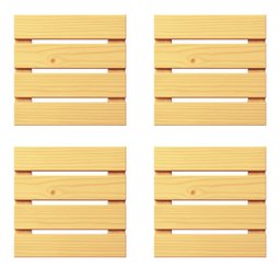 Kit 4 Peças de Deck Modular 30x30 Centímetros para Área Externa (cobre 0,36 M²) - Natural Único - 1