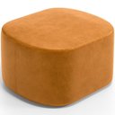 Ver imagem 2 de Kit 2 Puffs Decorativos Orgânico para Living Quarto 70cm Doha W01 Couríssimo Whisky - Lyam Decor