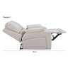 Poltrona Cadeira Papai Reclinável Ravenna Motorizada Corano Gelo 308 Império - 6