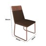 Cadeira para Mesa de Jantar Minimalista Cozinha Sala e Área Gourmet Composé Veludo Marrom - 2