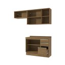 Ver imagem 5 de Armário de Cozinha Compacta 3 Gavetas 100% Mdf 200cm Nogueira Celeste Kappesberg