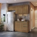 Ver imagem 6 de Armário de Cozinha Compacta 3 Gavetas 100% Mdf 200cm Nogueira Celeste Kappesberg
