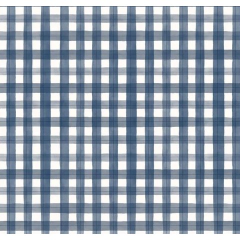 Papel de Parede Bobinex Revoada - Xadrez Picnic Azul Mar 4428
