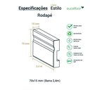 Ver imagem 3 de Rodapé Estilo 17 Eucafloor - 70 x 15mm Barra 2,40m