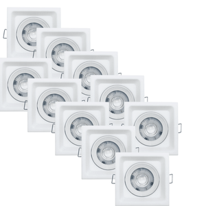 Kit 10 Spot Led Deep Quadrado 5w Branco Embutir