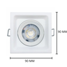 Kit 10 Spot Led Deep Quadrado 5w Branco Embutir - 2