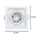 Ver imagem 2 de Kit 10 Spot Led Deep Quadrado 5w Branco Embutir