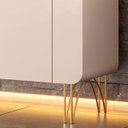 Ver mais imagens de Balcão Aparador Buffet Pé Metal Benvenuto Off White - Hb Móveis