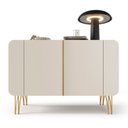 Ver imagem 6 de Balcão Aparador Buffet Pé Metal Benvenuto Off White - Hb Móveis