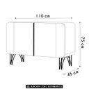 Ver imagem 4 de Balcão Aparador Buffet Pé Metal Benvenuto Off White - Hb Móveis