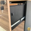 Ver imagem 5 de Armário para Escritório 4 Gavetas com Chave Nogal/preto