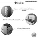 Ver imagem 4 de Armário para Escritório 4 Gavetas com Chave Nogal/preto