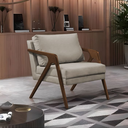 Ver imagem 3 de Kit 2 Poltronas Sala de Estar Madeira Maciça Mel Monique Assento Veludo Bege