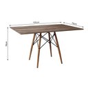 Ver imagem 5 de Conjunto de Mesa de Jantar Eames Eiffel Retangular 120x75 Tampo de Madeira Amêndoa com 4 Cadeiras Am