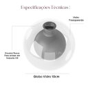 Ver imagem 2 de Vidro Globo 10cm Transparente Reposição Lustre Jabuticaba