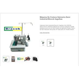 Máquina de Costura Galoneira Semi Industrial Bracob 2agulhas - 2