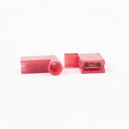 250un Kit Terminal Bandeira Total Isolado Vermelho 1,5mm - 6