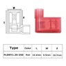 250un Kit Terminal Bandeira Total Isolado Vermelho 1,5mm - 5