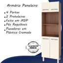 Ver imagem 3 de Paneleiro 4 Portas 197x60cm 9170 Savana Off White Mobbs