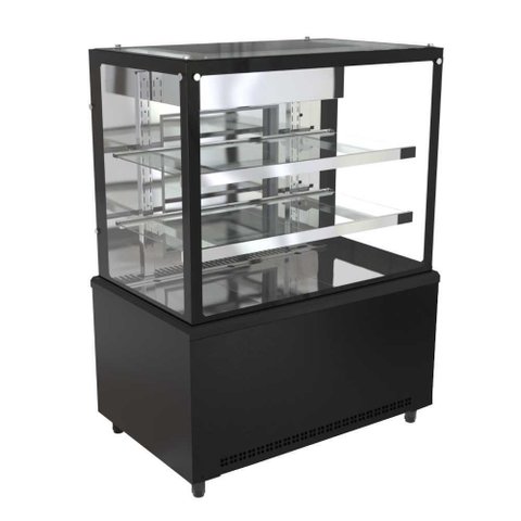 Balcão Vitrine Caixa 1,00 Metro Prime Preta Pbv10c 220v - Venâncio