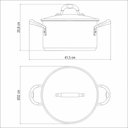 Ver imagem 3 de Caçarola Rasa Tramontina Solar Silicone em Aço Inox com Fundo Triplo e Tampa de Vidro 30 Cm 8,9 L Tr
