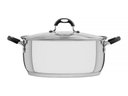 Ver imagem 1 de Caçarola Rasa Tramontina Solar Silicone em Aço Inox com Fundo Triplo e Tampa de Vidro 30 Cm 8,9 L Tr