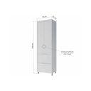 Ver imagem 3 de Módulo Cozinha Nesher Marquesa Paneleiro C/ 2 Portas e 2 Gavetas 70cm Branca - Nesher
