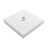 Kit 3 Canopla Lustre Pendente Quadrado 12x12x2cm Branco - 1