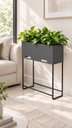 Ver imagem 1 de Floreira Cachepô Metálico Vaso Jardineira Plantas 56x65x19cm