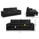 Ver imagem 2 de Sofá Retrátil e Reclinável 2 Lugares 1,70m com Molas Mirela Suede Adonai Estofados