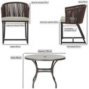 Ver imagem 3 de Mesa com 4 Cadeiras e Noronha Estofado 3 Trama Original Marrom