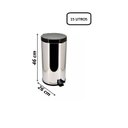 Ver imagem 3 de Lixeira Inox Cozinha Escritório 15L Pedal Com Recip. Interno Plástico Viel 3587