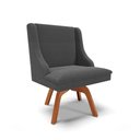 Ver imagem 5 de Cadeira Sala de Jantar Giratória Mm35 Kit 4 Liz Bouclê Grafite D03 - D'rossi