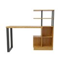 Ver imagem 5 de Mesa Escrivaninha Industrial London 1 Porta 100% MDF Freijó/Preto Fosco - Panorama Móveis