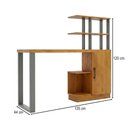 Ver imagem 2 de Mesa Escrivaninha Industrial London 1 Porta 100% MDF Freijó/Preto Fosco - Panorama Móveis