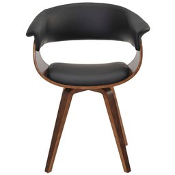 Cadeira Giratória Decorativa para Sala de Jantar Ohana PU Preto G56 - Gran Belo - 8