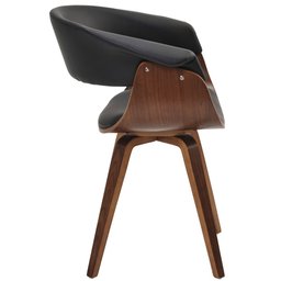 Cadeira Giratória Decorativa para Sala de Jantar Ohana PU Preto G56 - Gran Belo - 7