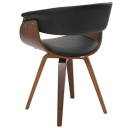 Cadeira Giratória Decorativa para Sala de Jantar Ohana PU Preto G56 - Gran Belo - 6