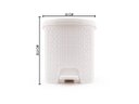 Ver imagem 2 de Kit 2 Lixeiras Rattan C/ Tampa Abertura Pedal Plástico Capacidade de 6 Litros Para Cozinha Escritóri