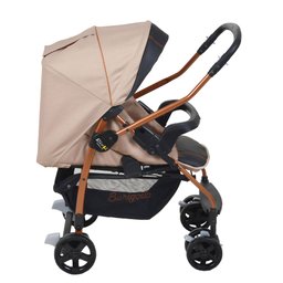 Travel System Burigotto Carrinho de Bebê com Bebê Conforto Rio K + Touring Mon Amour Bege - 3