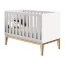 Ver imagem 5 de Quarto de Bebê Classic 3 Portas Cômoda Gaveteiro Branco com Pés Madeira Natural - Reller