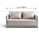 Ver imagem 3 de Sofá-cama Casal Linho Charlie 152cmx90cm