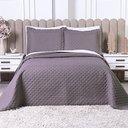 Ver imagem 2 de Kit Cobre Leito Milão Casal 3 Peças 100% Poliéster - Lavanda / Branco