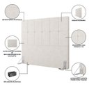 Ver imagem 7 de Cabeceira Casal 140cm Bouclé Estofada Design Moderno para Quarto Linea