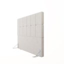 Ver imagem 5 de Cabeceira Casal 140cm Bouclé Estofada Design Moderno para Quarto Linea
