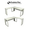 Mesa de Escritório em L Linha Industrial Metalon Tampo 40mm Cor:cinza Claro - 4